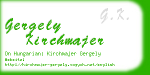 gergely kirchmajer business card